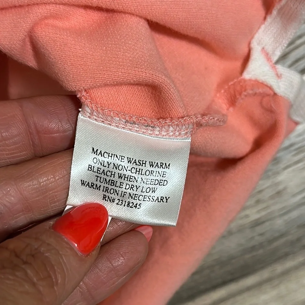 Vineyard Vines Girls Size Large/14 Sleeveless Polo Peach Cotton Spandex